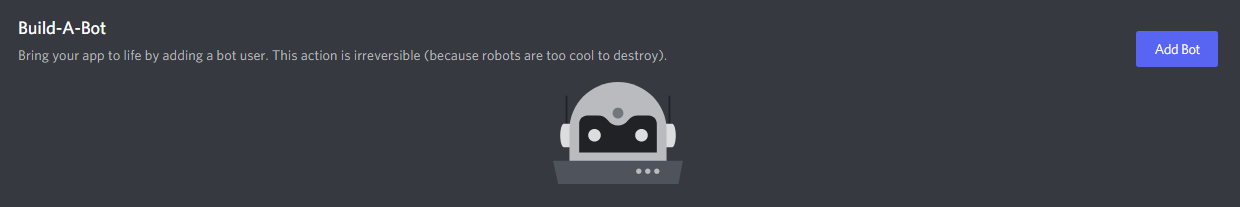 The Add Bot button.